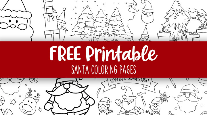 santa coloring pages printable