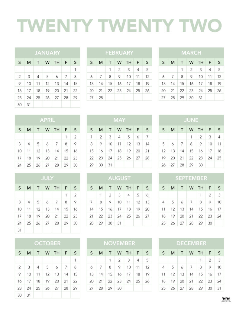 Printable 2022 Calendar-Calendar 15