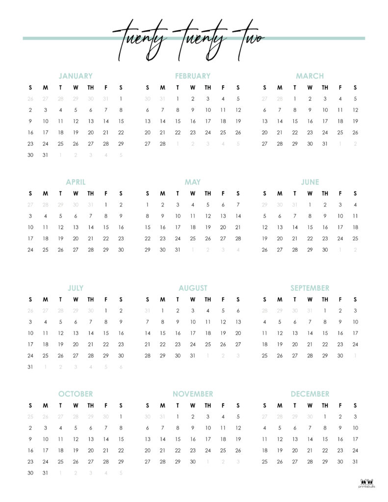 Printable 2022 Calendar-Calendar 7