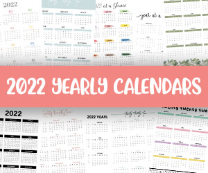 printable yearly 2022 calendars
