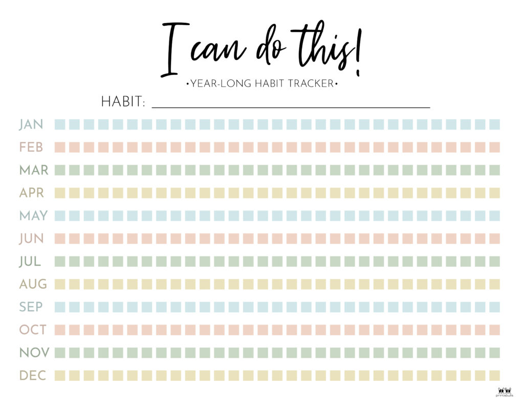 Printable Habit Tracker-Tracker 14