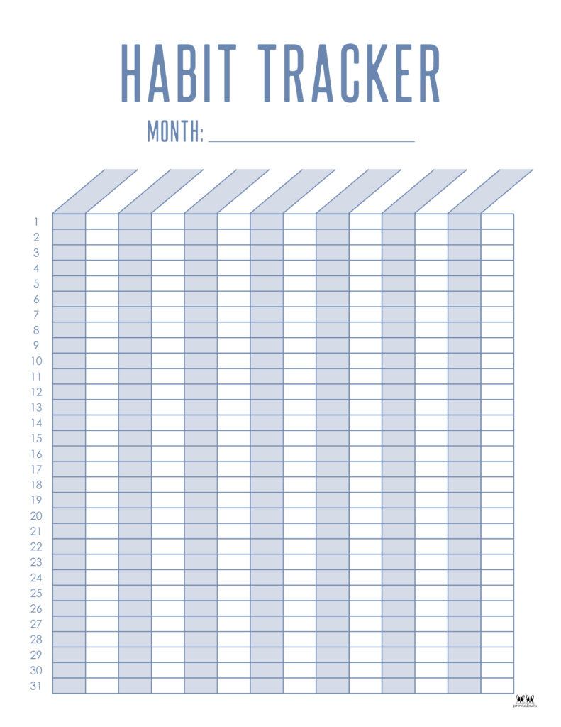Printable Habit Tracker-Tracker 8