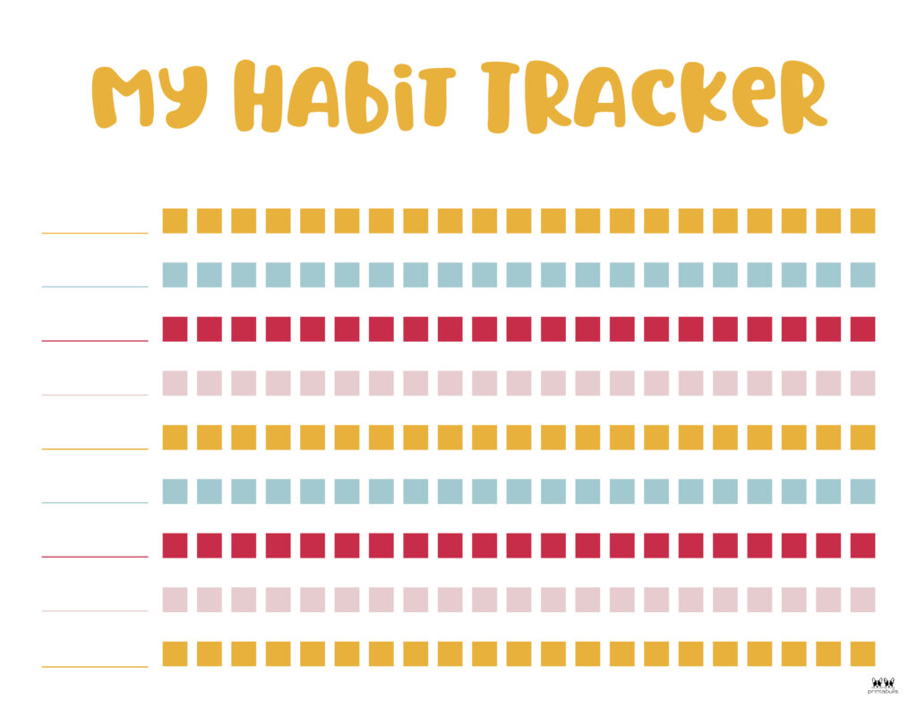 Printable Habit Tracker-Tracker 9
