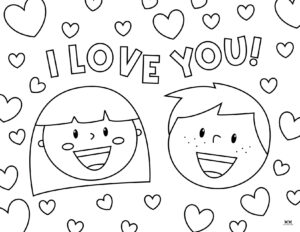 Love &amp; I Love You Coloring Pages - FREE Printables | Printabulls