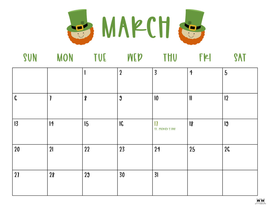 Printable March 2022 Calendar-Style 10