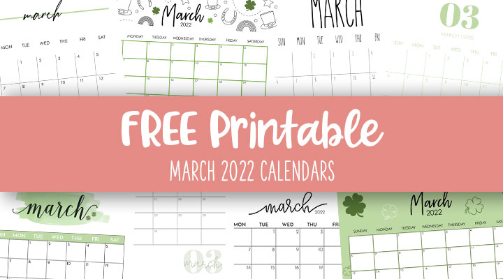 Printable Calendar 2022 March March 2022 Calendars - 15 Free Printables | Printabulls