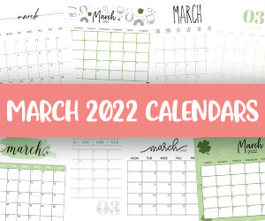 printable march 2022 calendars