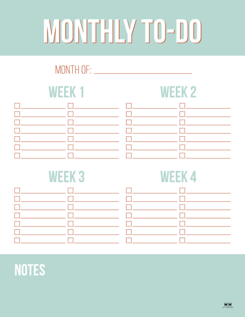 Printable Monthly To-Do List-List 2