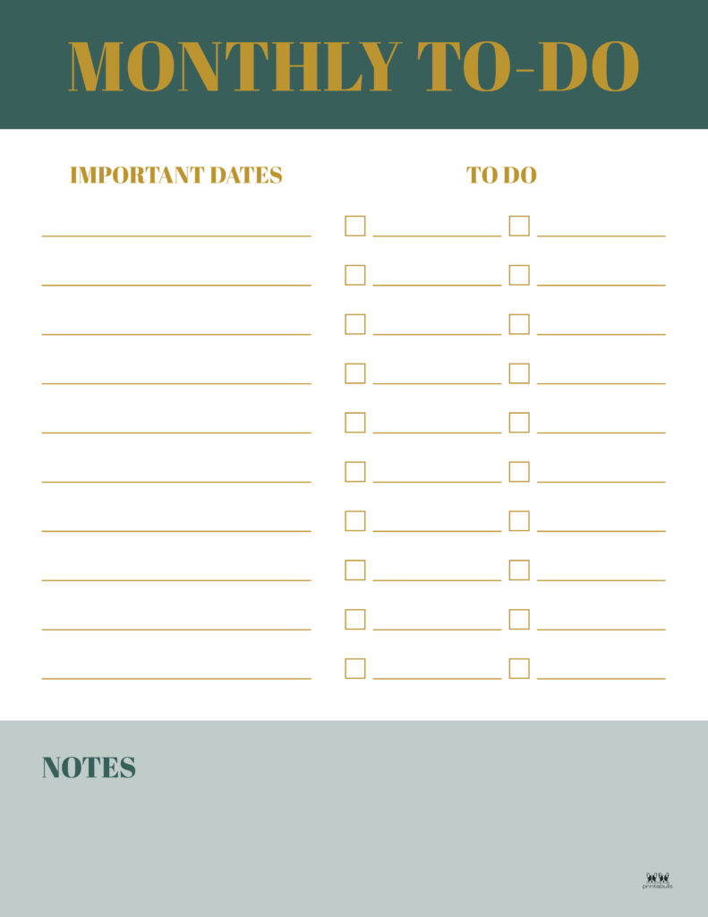 Printable Monthly To-Do List-List 5