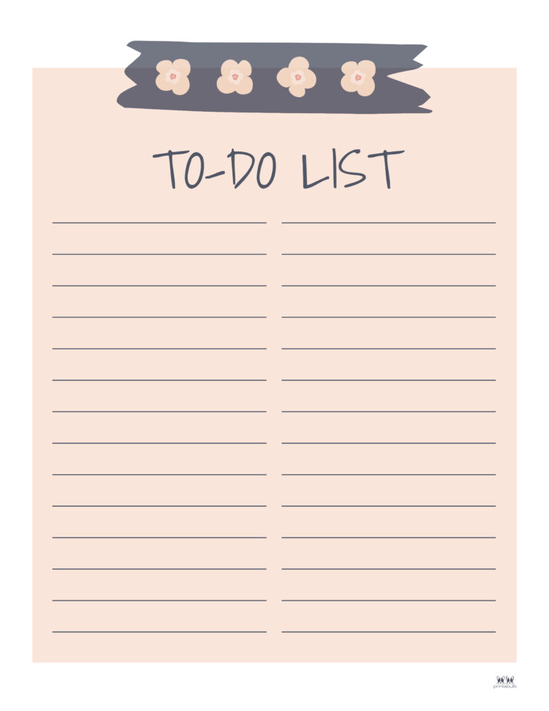 Free Printable To Do Lists