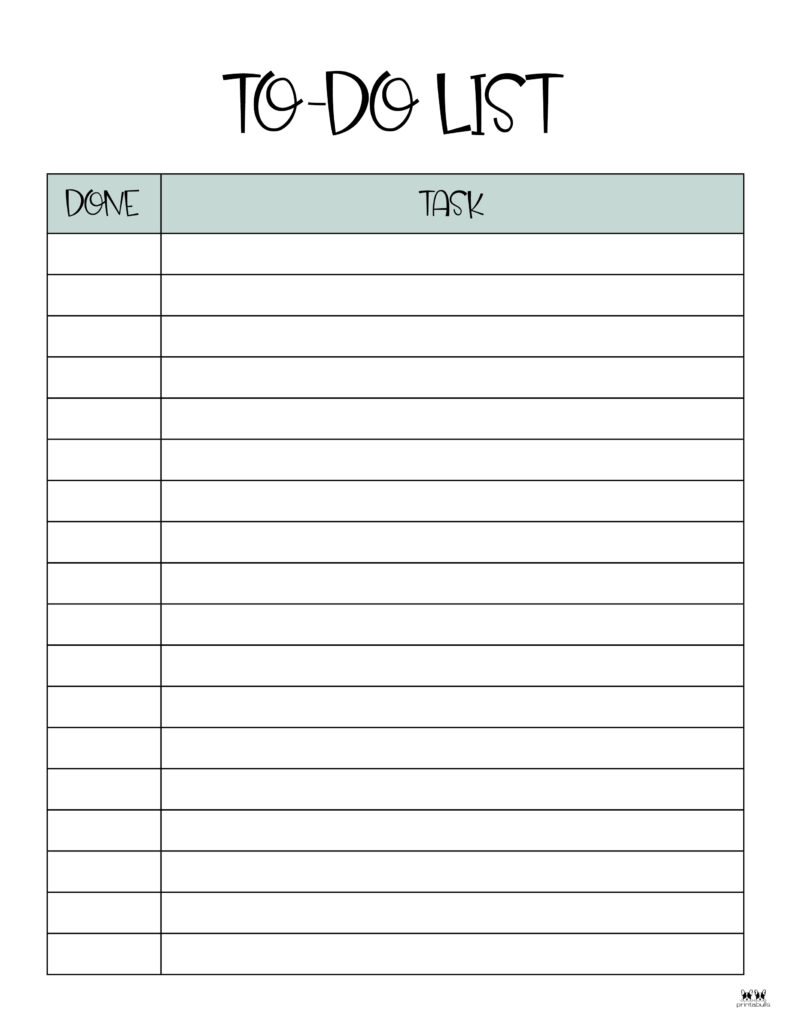 Printable To-Do List-List 20