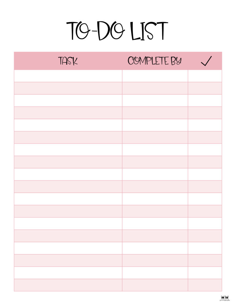 Printable To-Do List-List 21