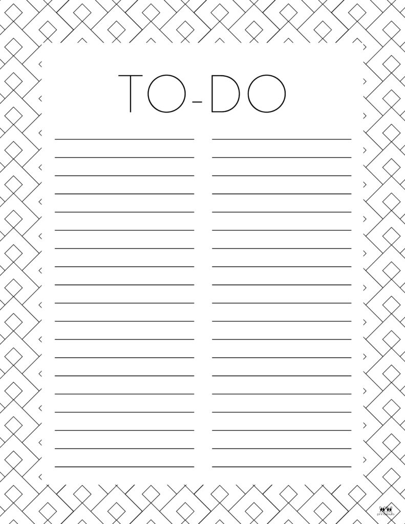 printable to do lists to get organized