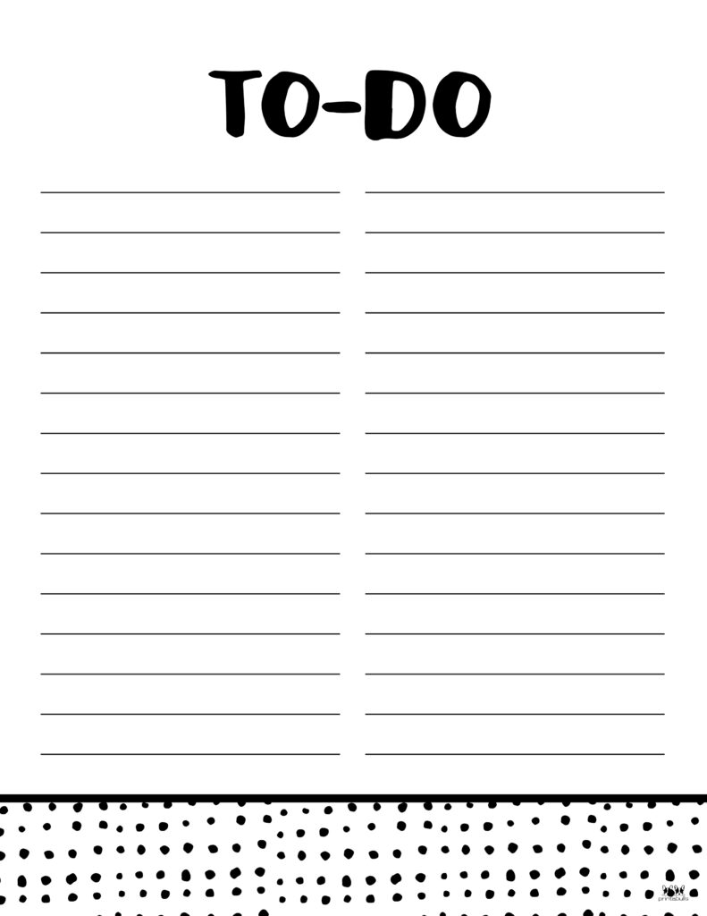 Printable To-Do List-List 23