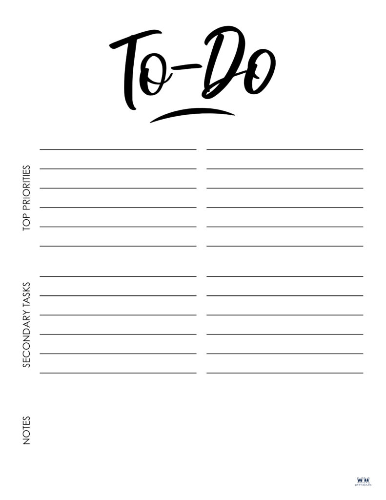 Printable To-Do List-List 24