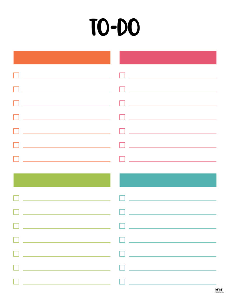 printable to do lists to get organized