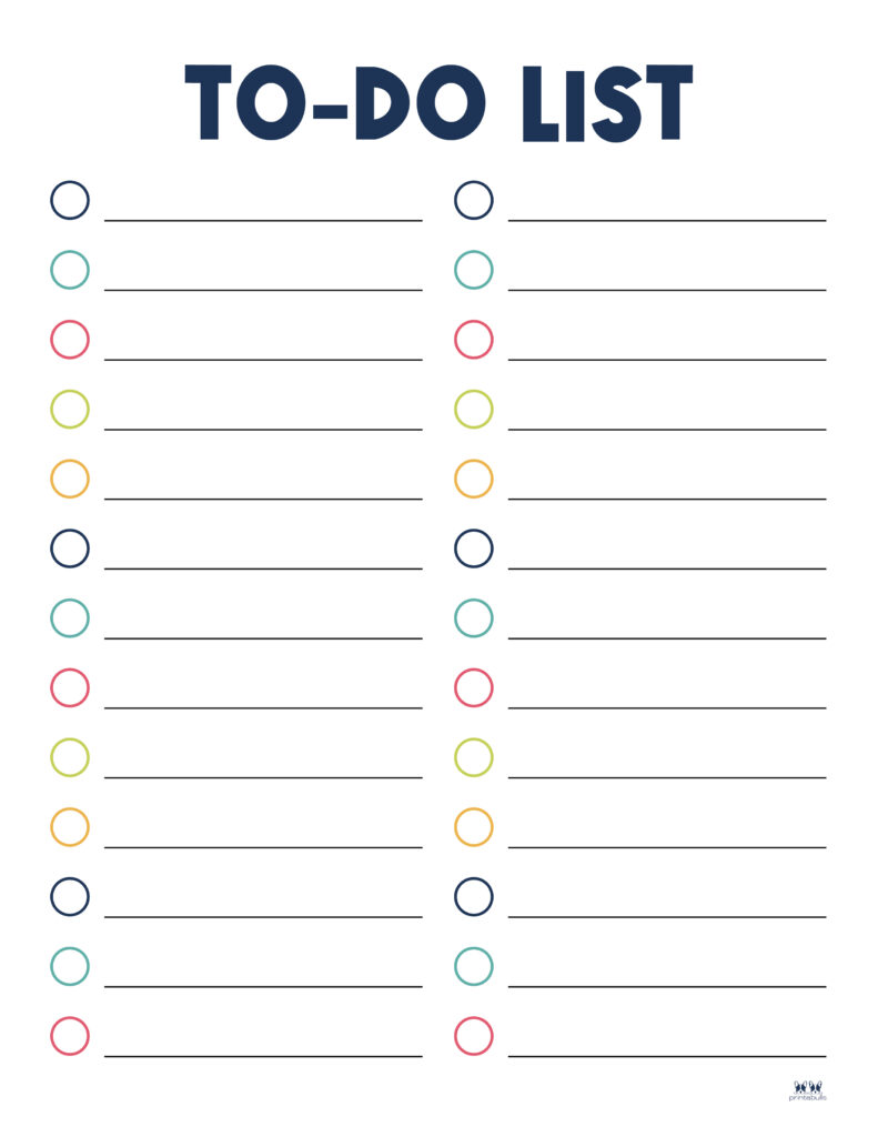 Printable To-Do List-List 5