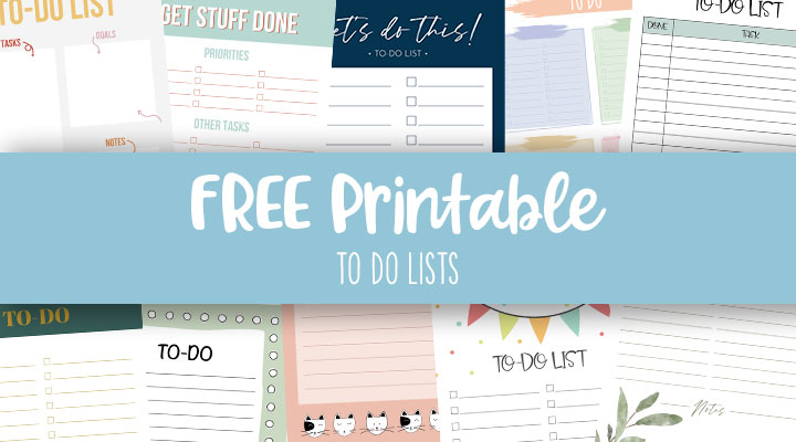 printable to do lists to get organized