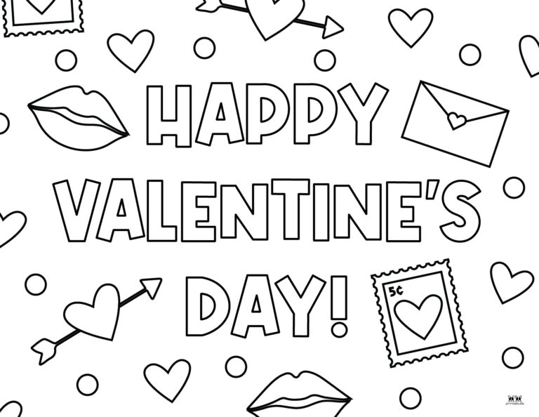 Valentine's Day Coloring Pages - 28 FREE Printables - PrintaBulk