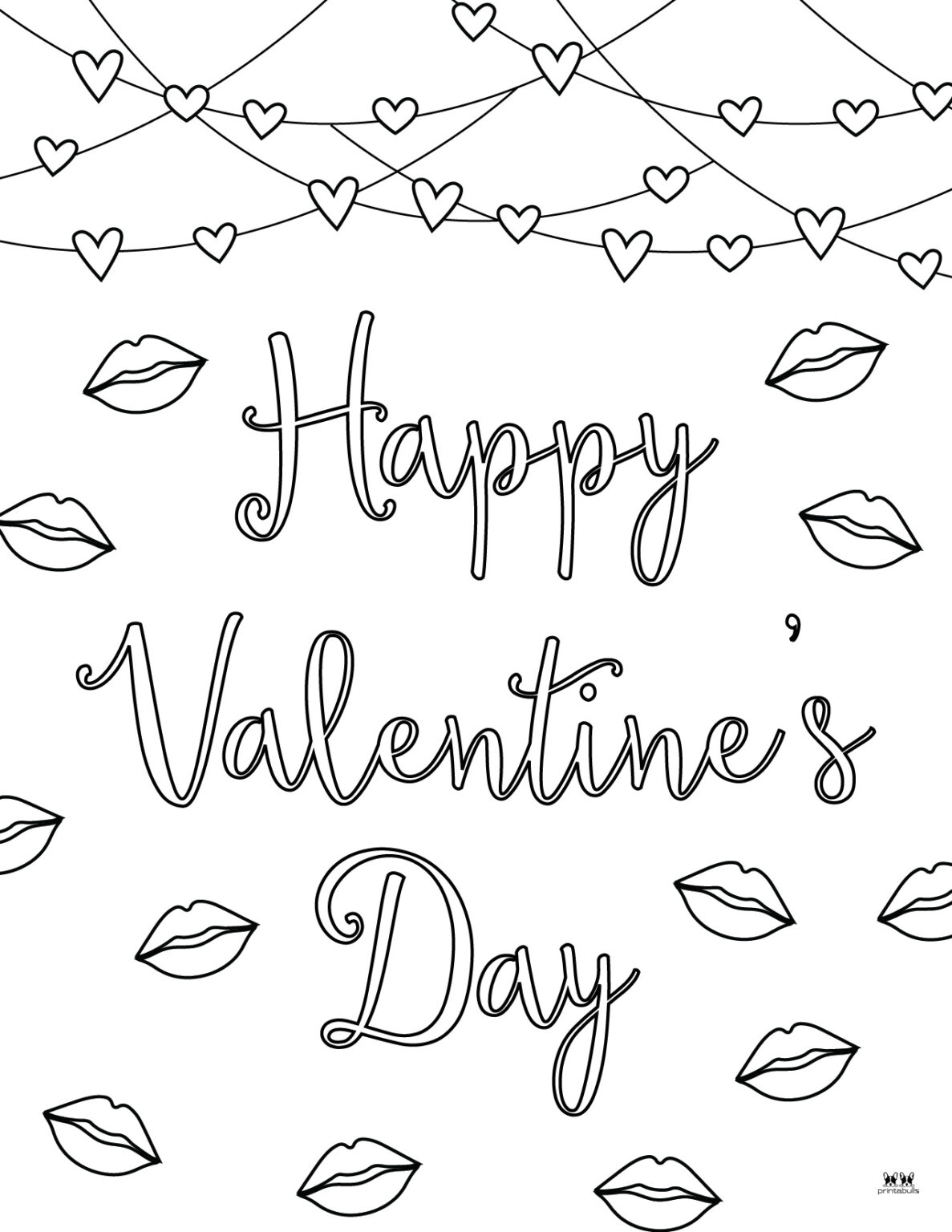 Valentine's Day Coloring Pages - 100 FREE Printables | Printabulls