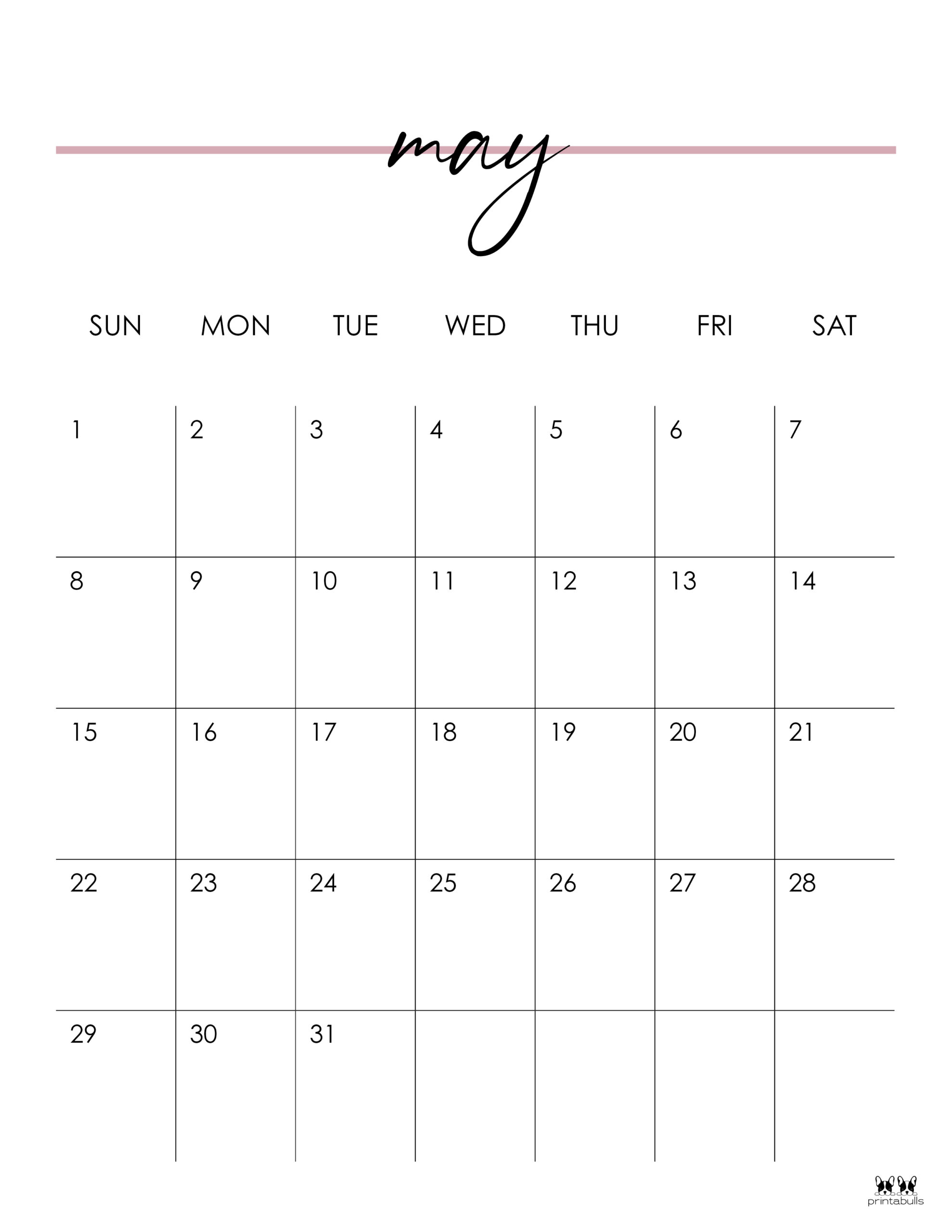 May 2022 Calendars 25 FREE Printable - Printable May 2022 Calendar Style 11 Scaled