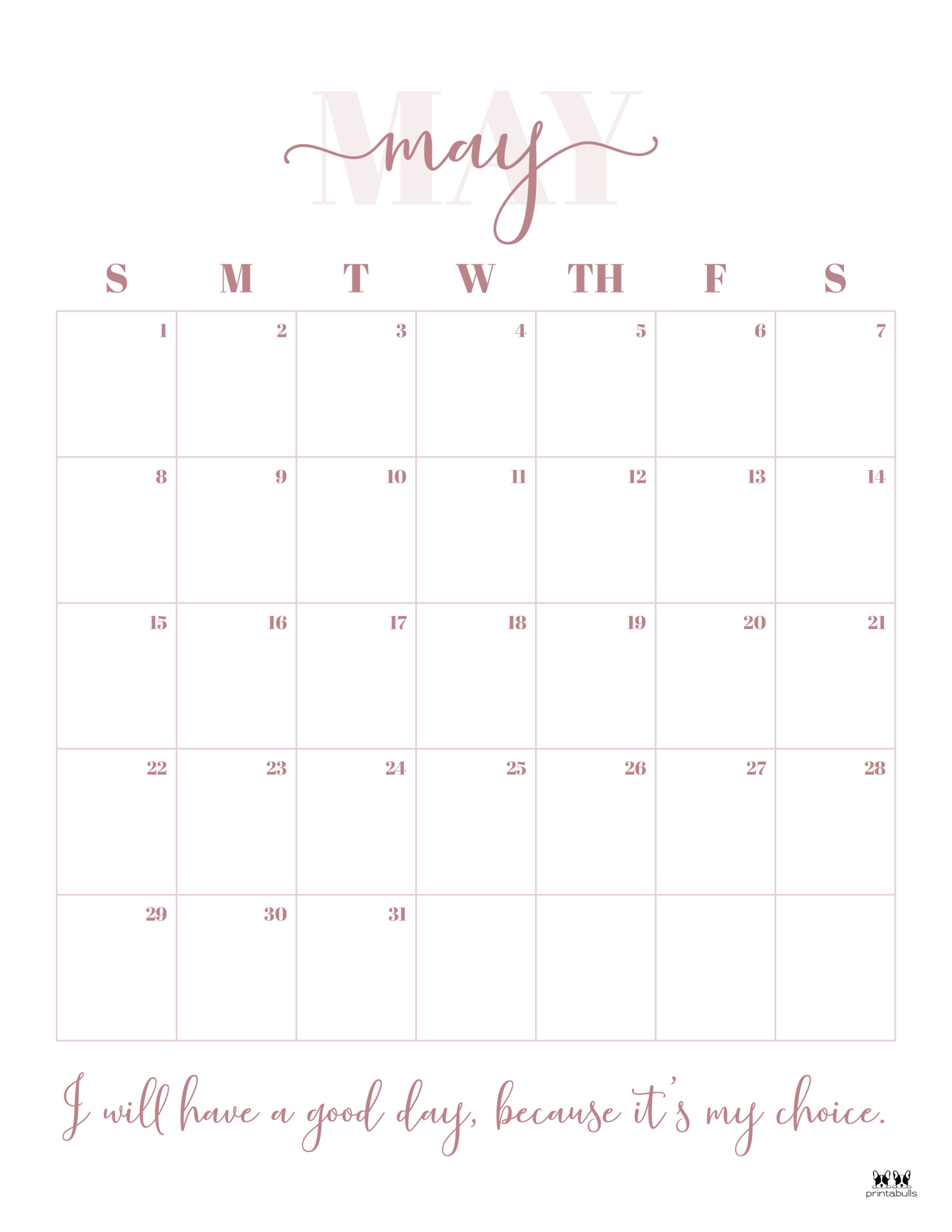 May 2022 Calendars 25 FREE Printable - Printable May 2022 Calendar Style 13 Scaled