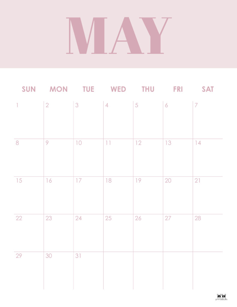 Printable May 2022 Calendar-Style 16