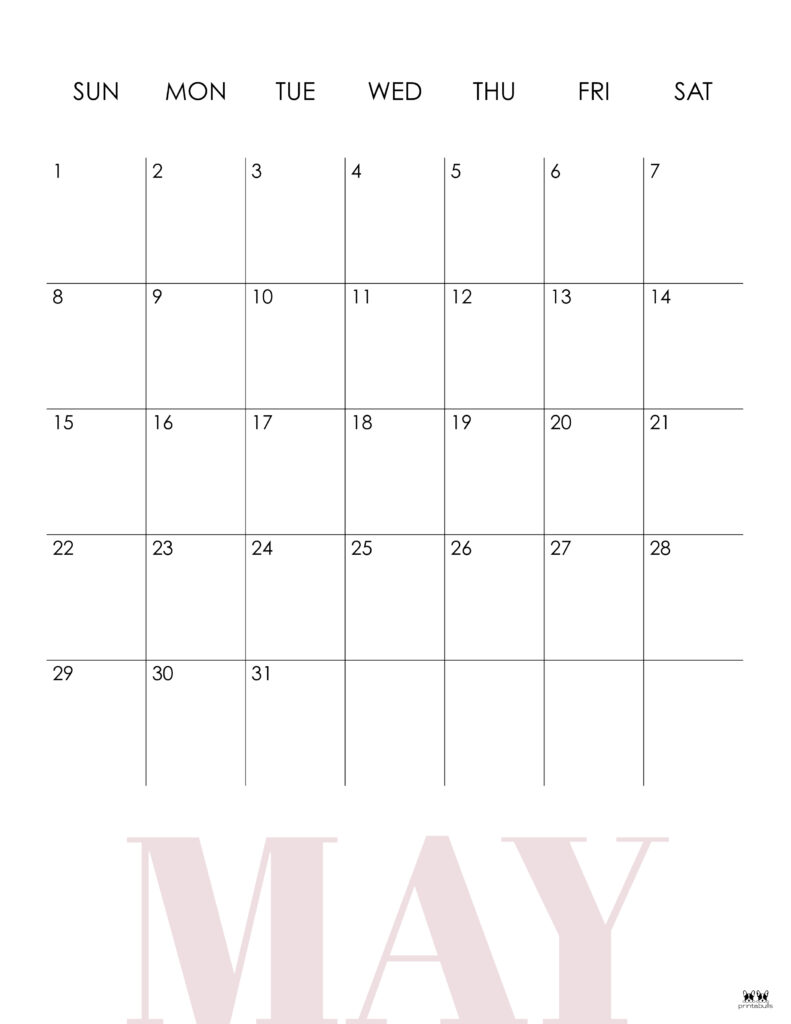 Printable May 2022 Calendar-Style 17