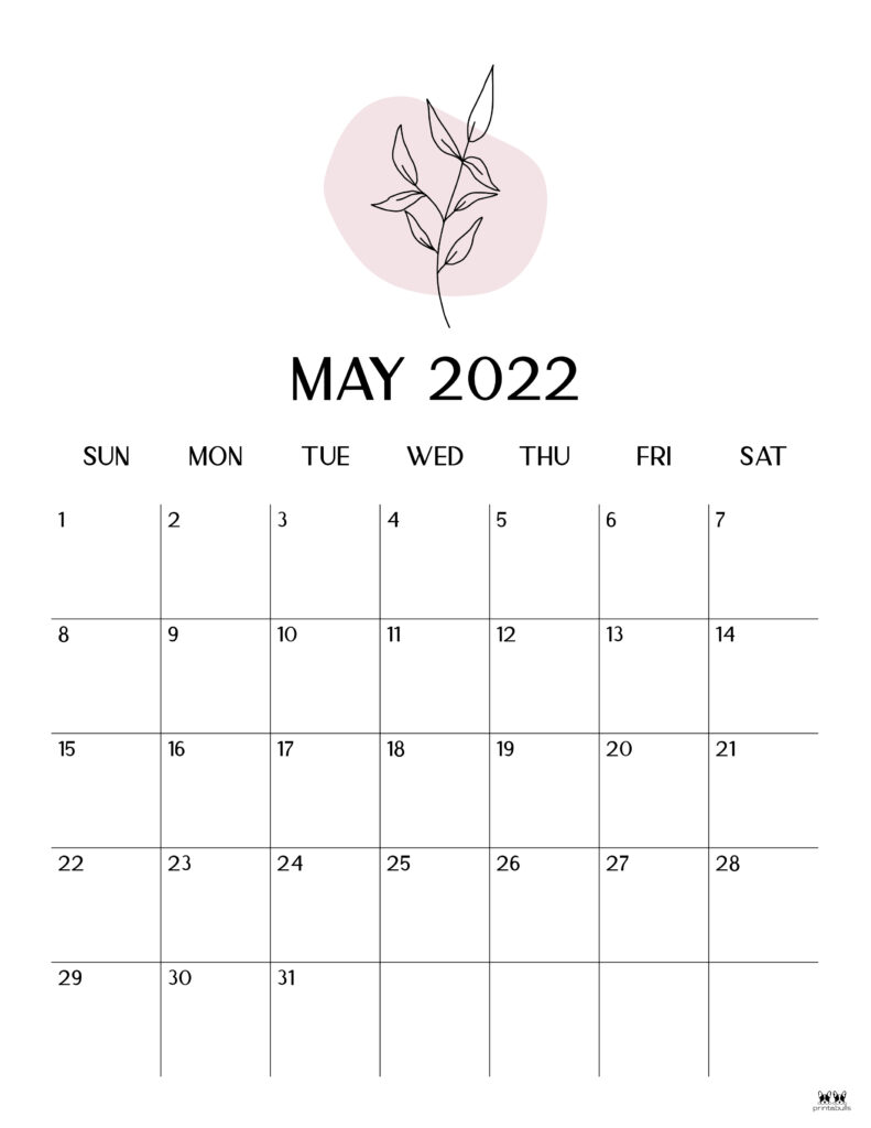 Printable May 2022 Calendar-Style 21