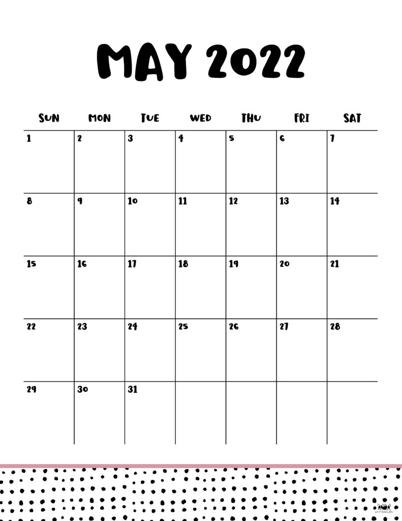 Printable May 2022 Calendar-Style 23