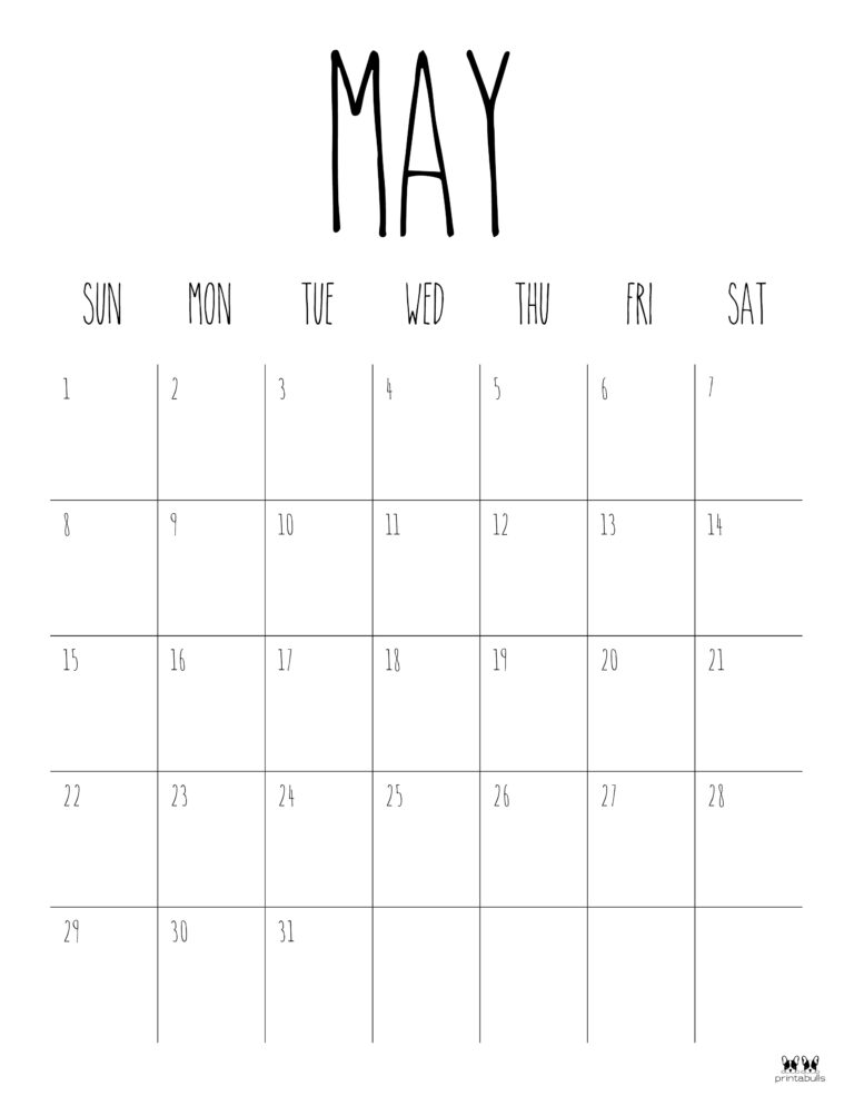 May 2022 Calendars 25 FREE Printable - Printable May 2022 Calendar Style 9 768x994