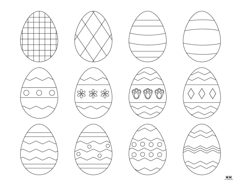 Easter Egg Coloring Pages _ Templates-101