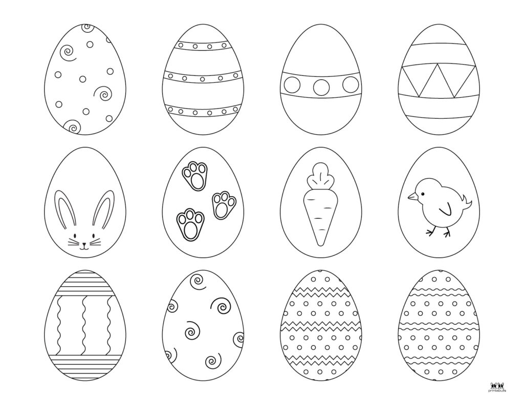 Easter Egg Templates & Coloring Pages - 129 FREE Pages