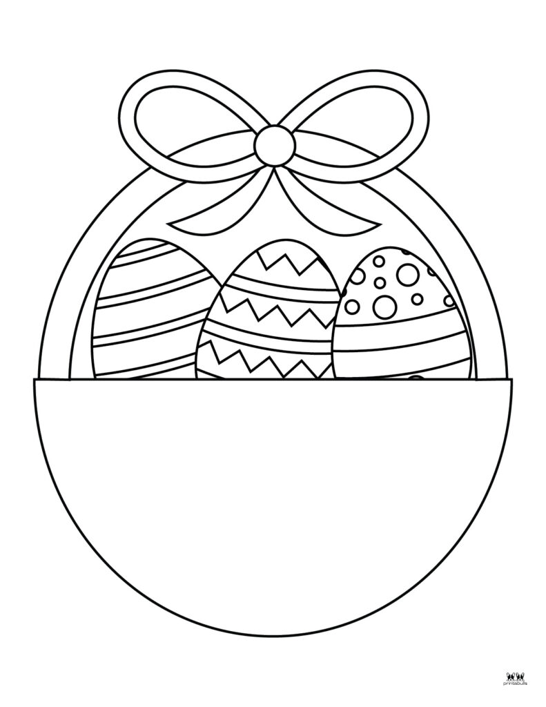 Printable Easter Coloring Page-Baskets 2