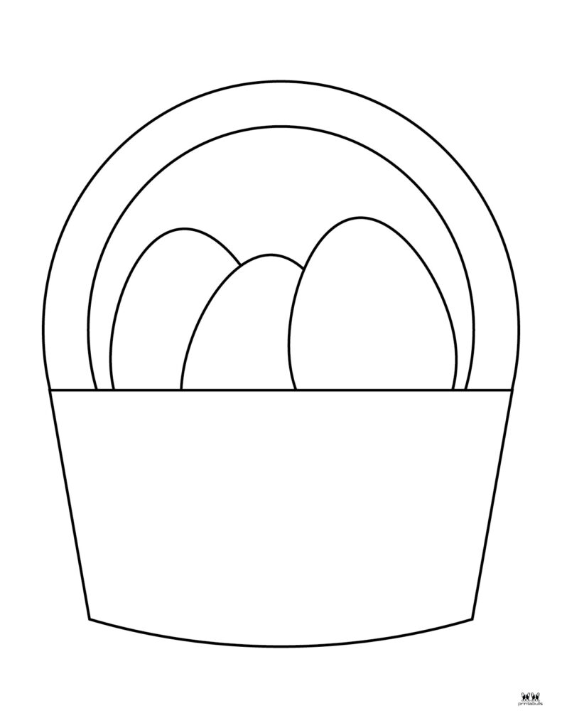 Printable Easter Coloring Page-Baskets 4