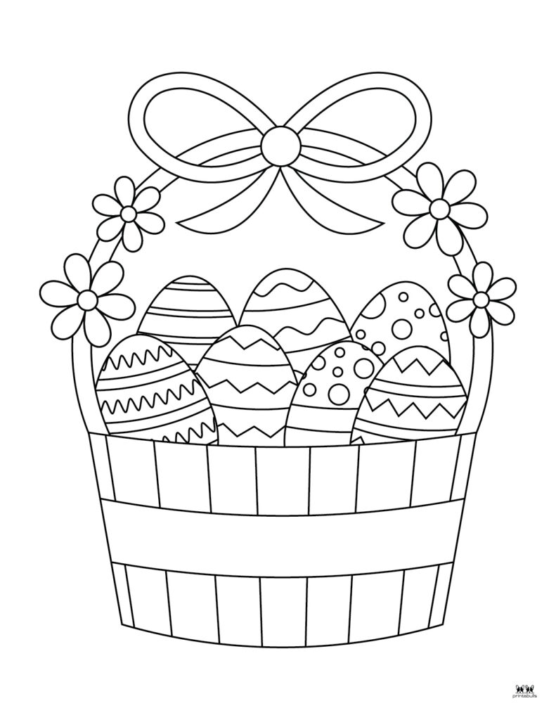 Printable Easter Coloring Page-Baskets 5
