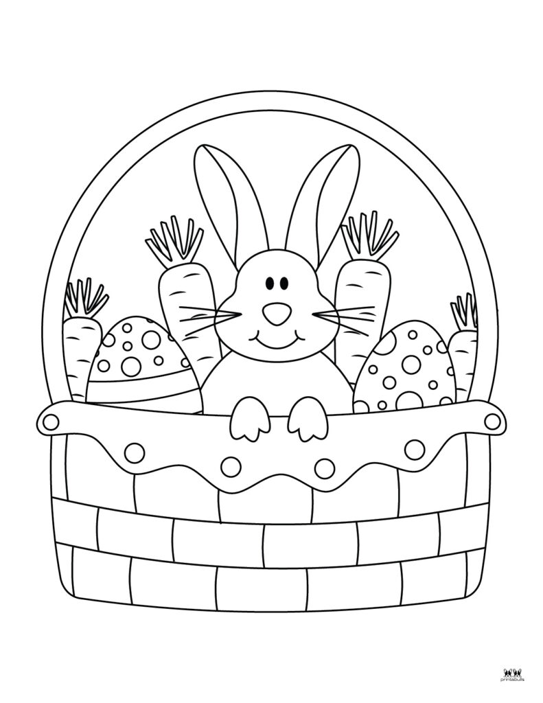 Printable Easter Coloring Page-Baskets 6