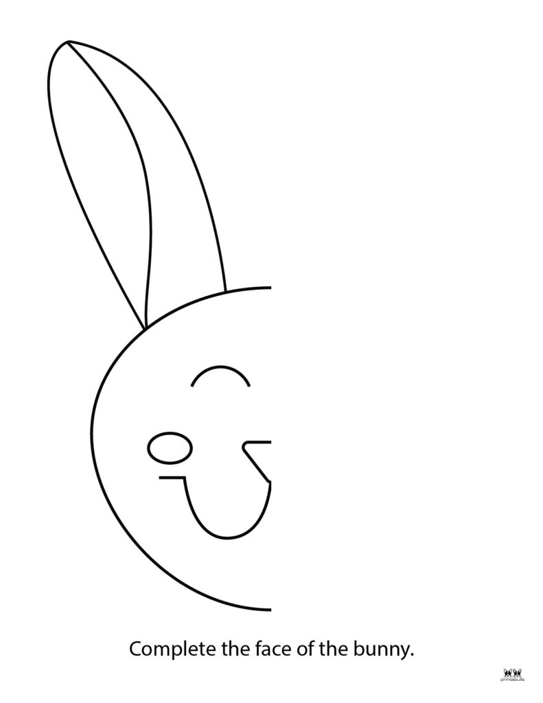 Printable Easter Coloring Page-Bunny 10