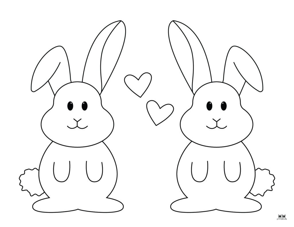 Printable Easter Coloring Page-Bunny 12