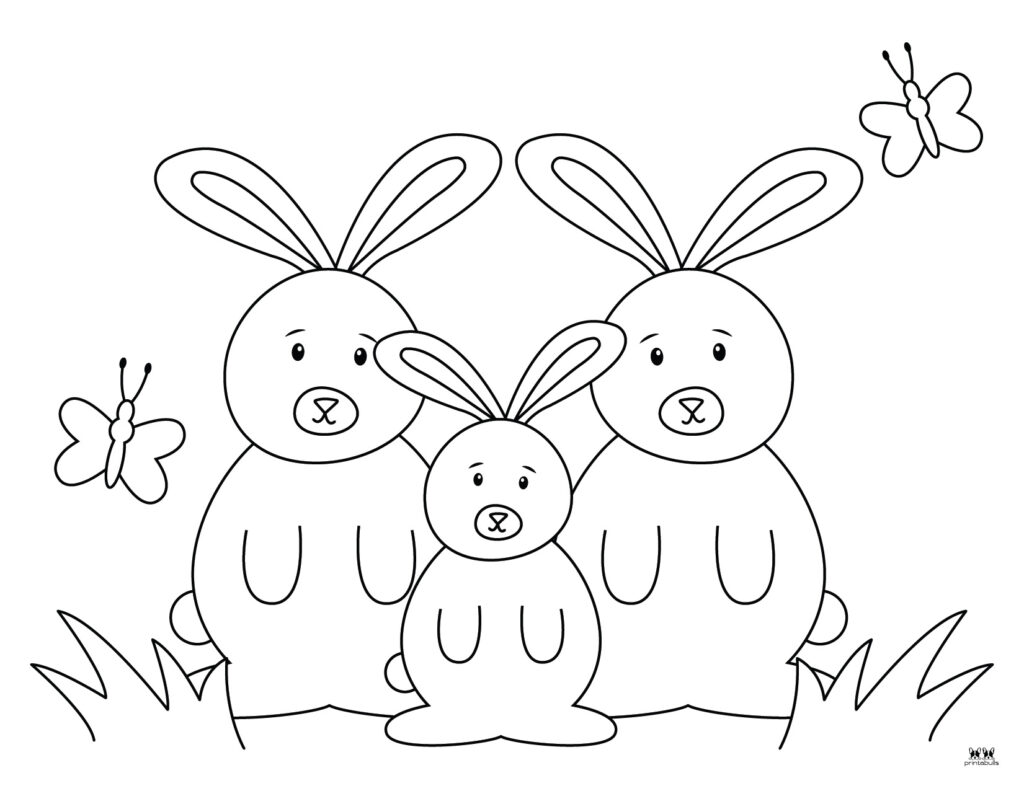 Printable Easter Coloring Page-Bunny 14