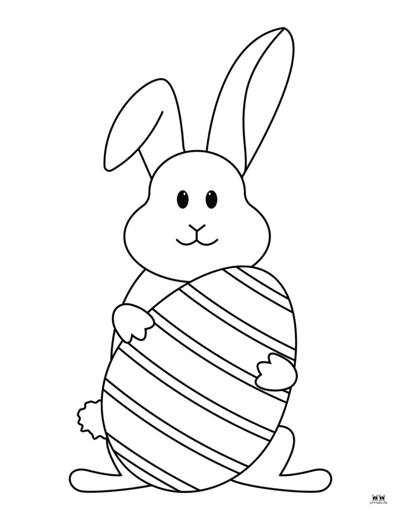 Printable Easter Coloring Page-Bunny 16