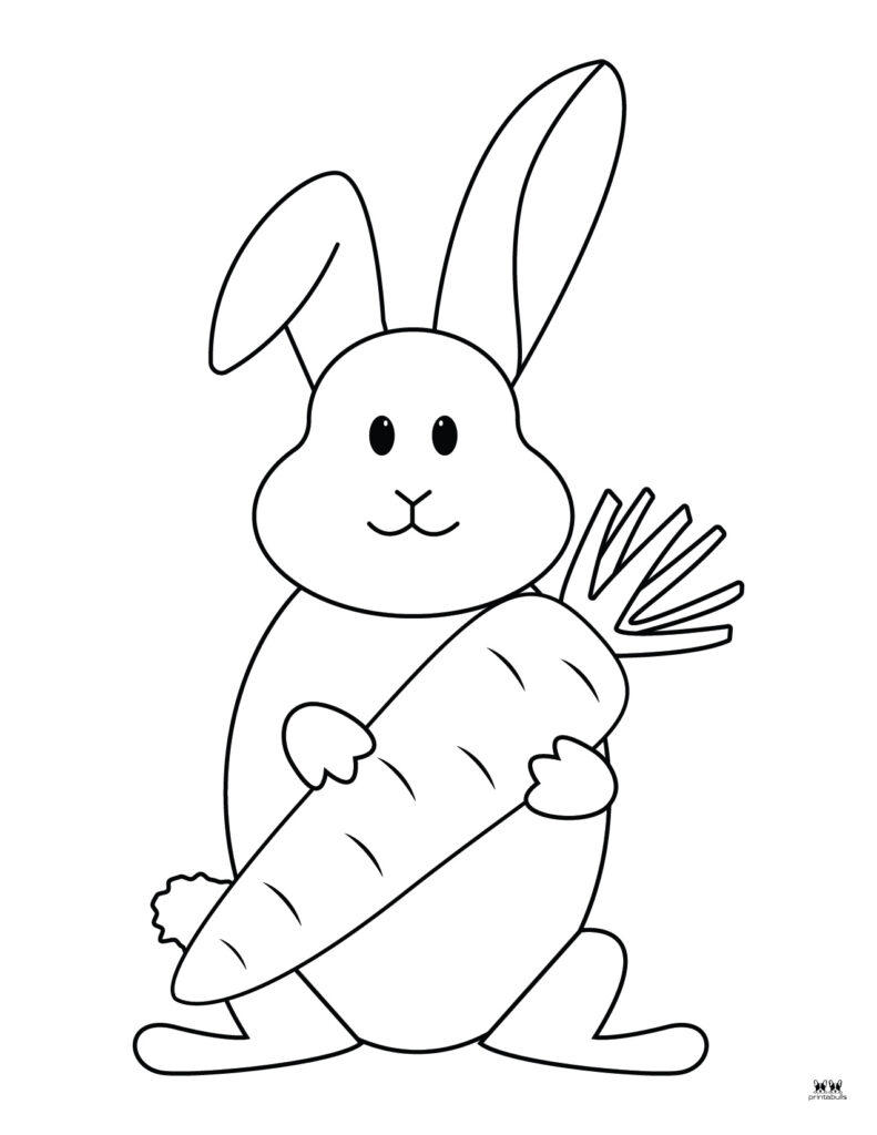 Printable Easter Coloring Page-Bunny 17