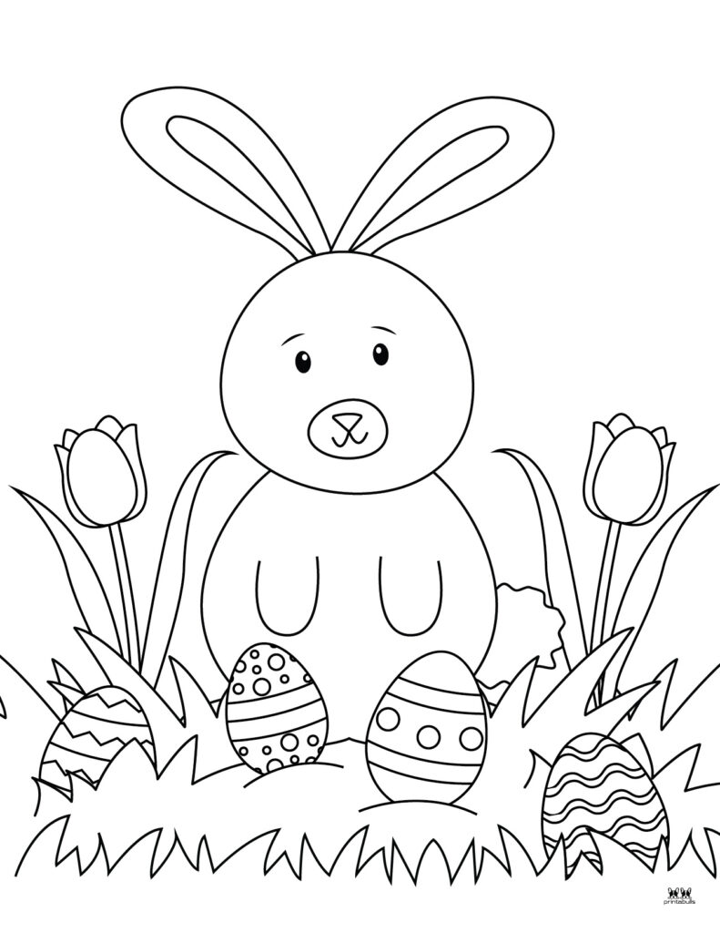 Printable Easter Coloring Page-Bunny 21