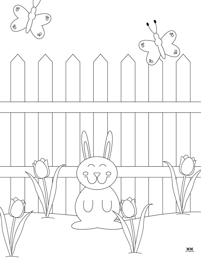 Printable Easter Coloring Page-Bunny 22