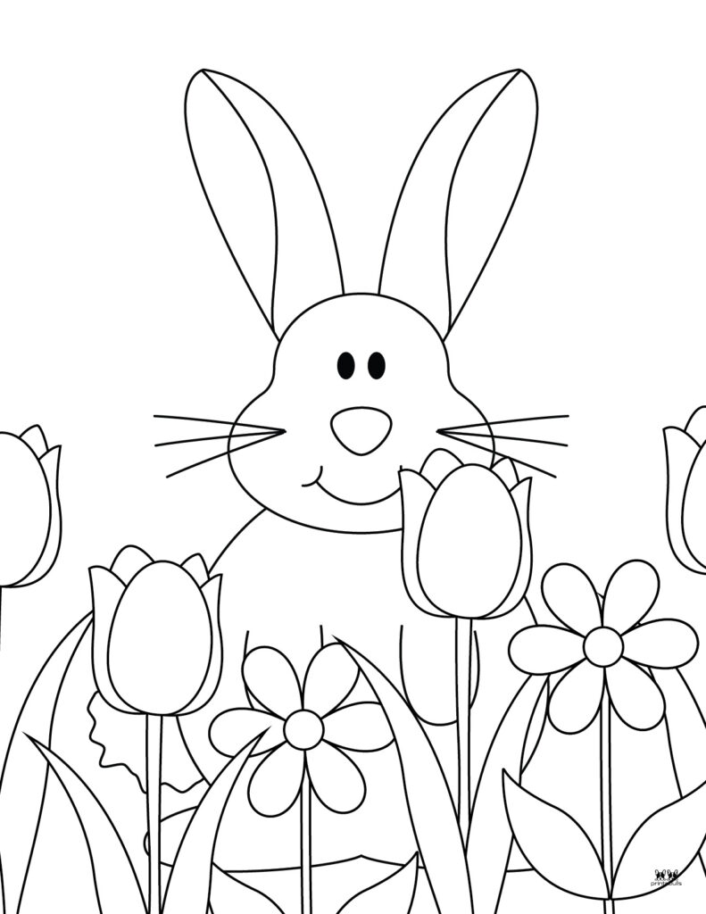 Printable Easter Coloring Page-Bunny 23