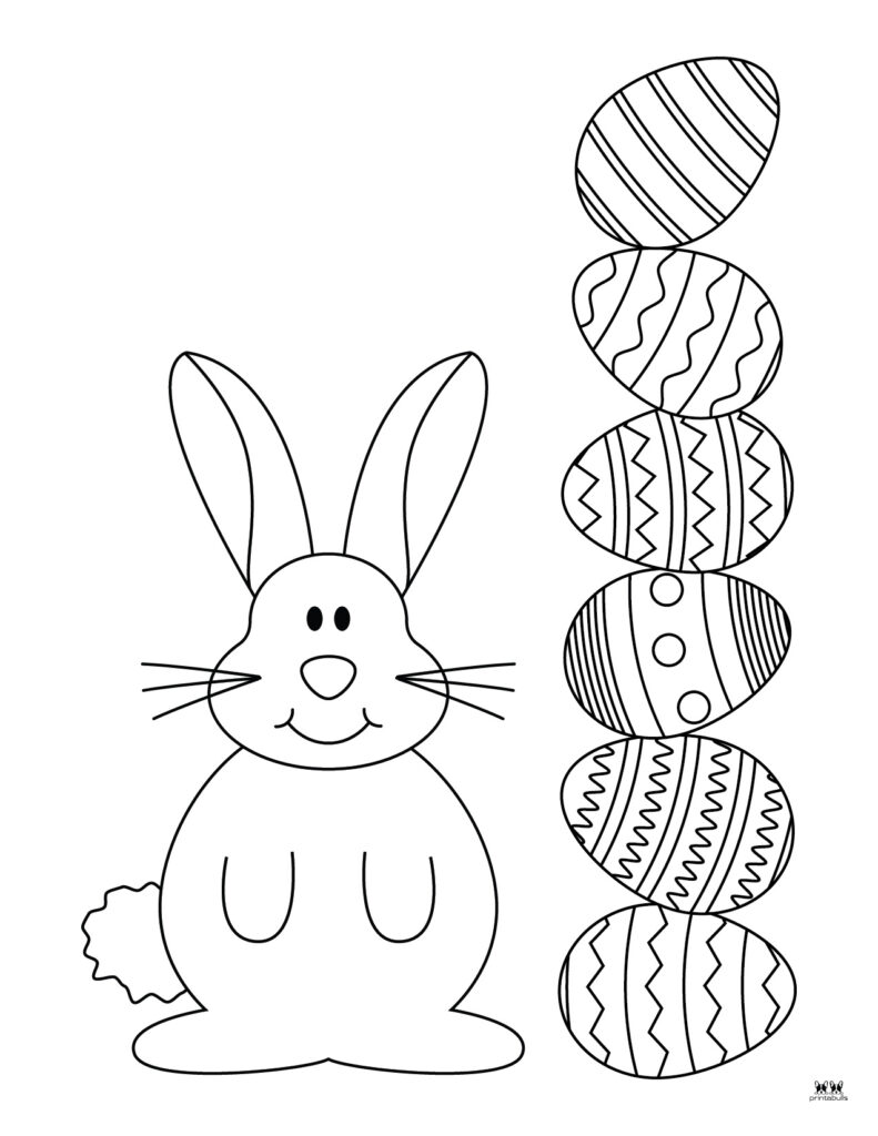 Printable Easter Coloring Page-Bunny 24