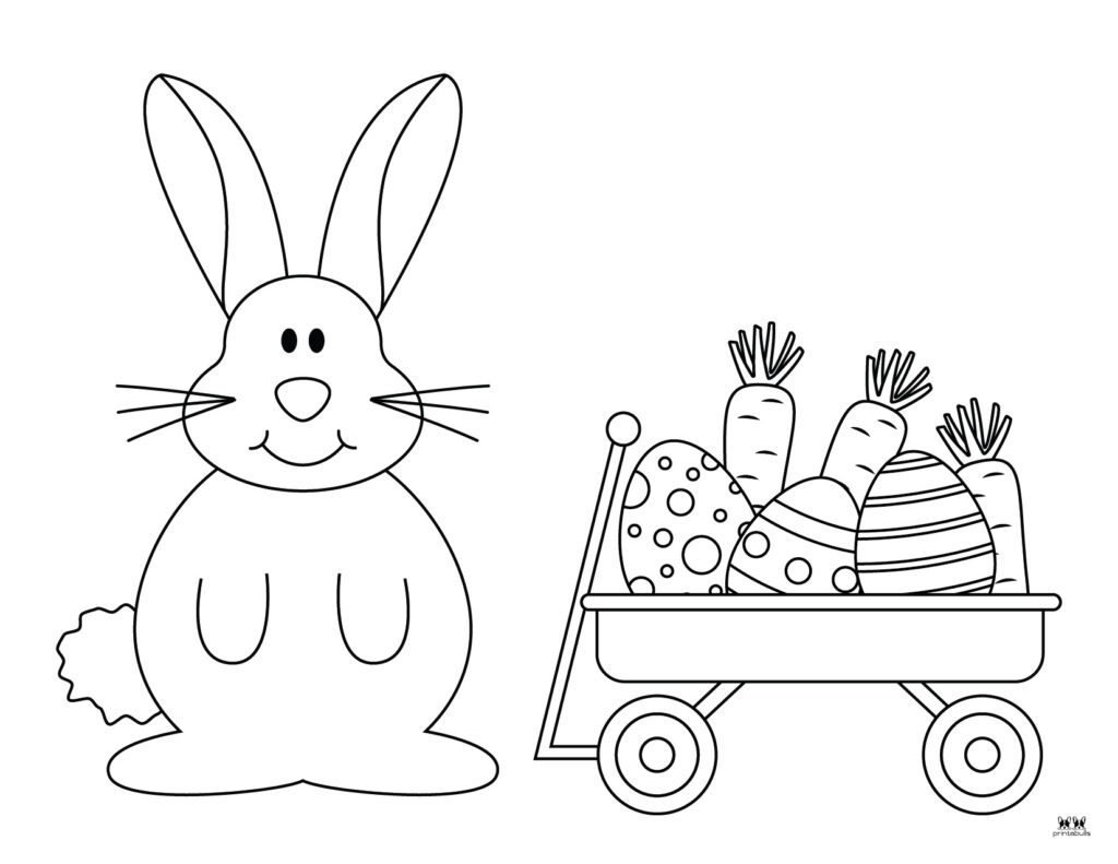 Printable Easter Coloring Page-Bunny 25