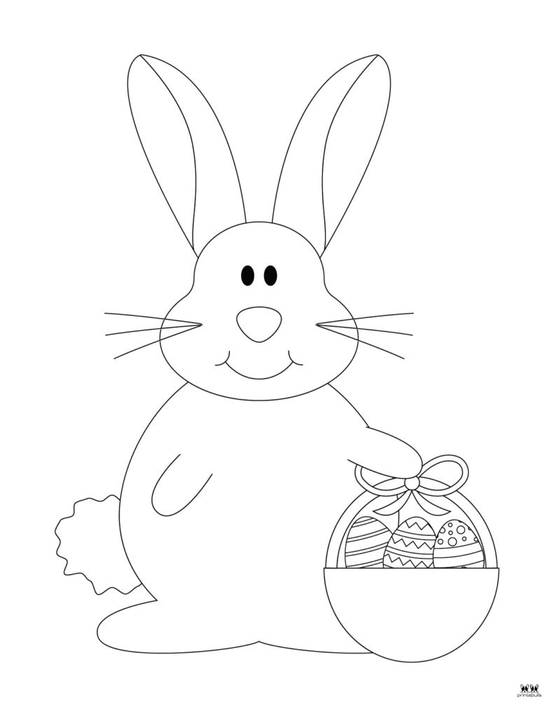 Printable Easter Coloring Page-Bunny 27