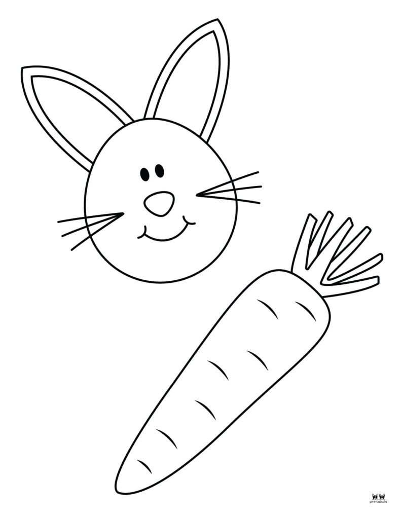 Printable Easter Coloring Page-Bunny 30