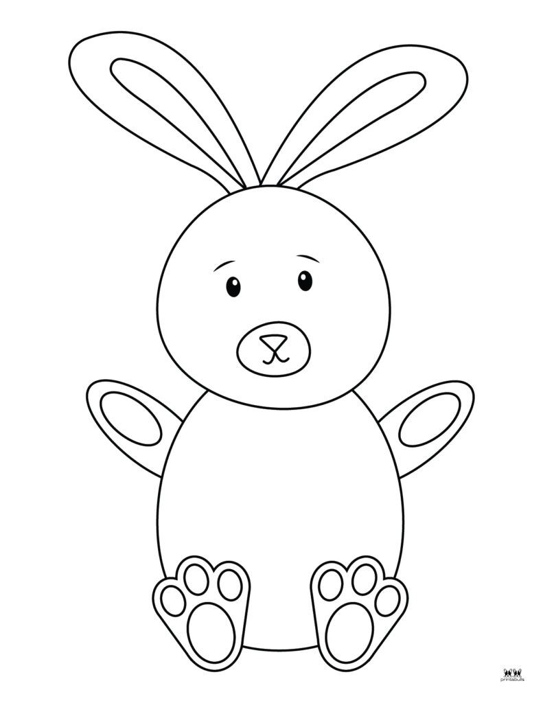 Printable Easter Coloring Page-Bunny 6